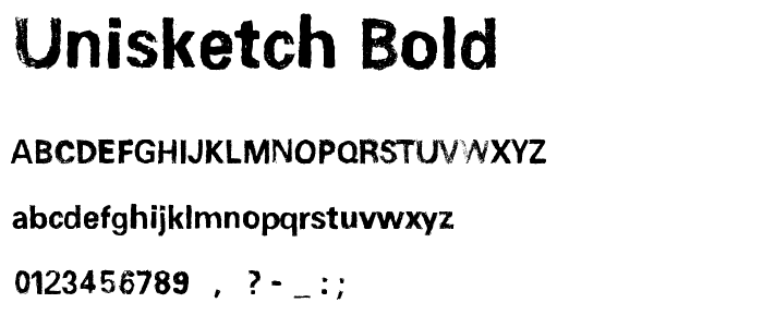 Unisketch Bold font